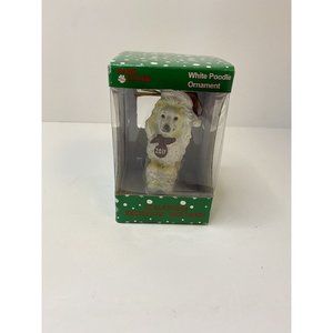 PAWS BY CLAUS White Poodle Dog‎ Animal Christmas Ornament 2011
